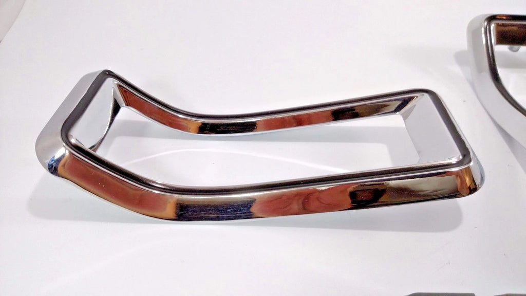 Tail Light Bezels Chrome w Black Insert for 1967–1968 Ford Mustang