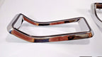 Tail Light Bezels Chrome w Black Insert for 1967–1968 Ford Mustang