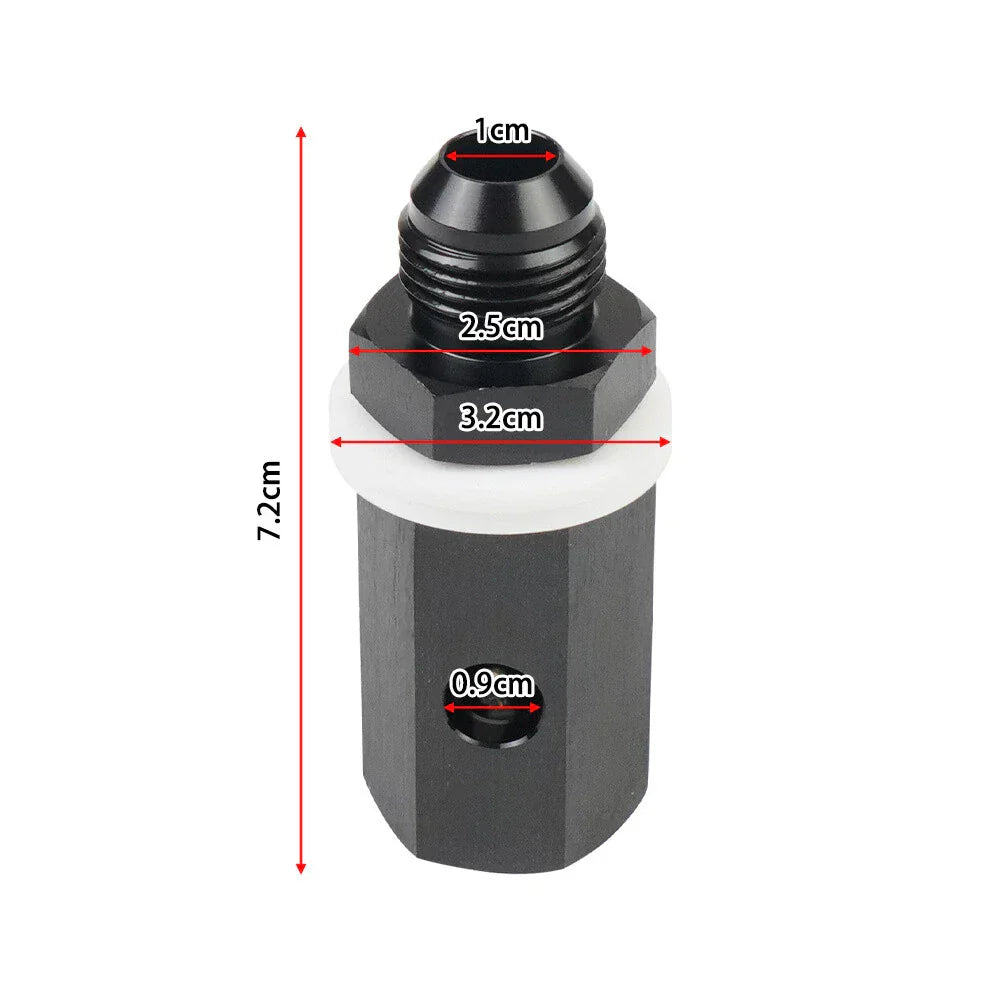 8AN Male Fuel Cell Tank Vent Valve for Fuel Systems