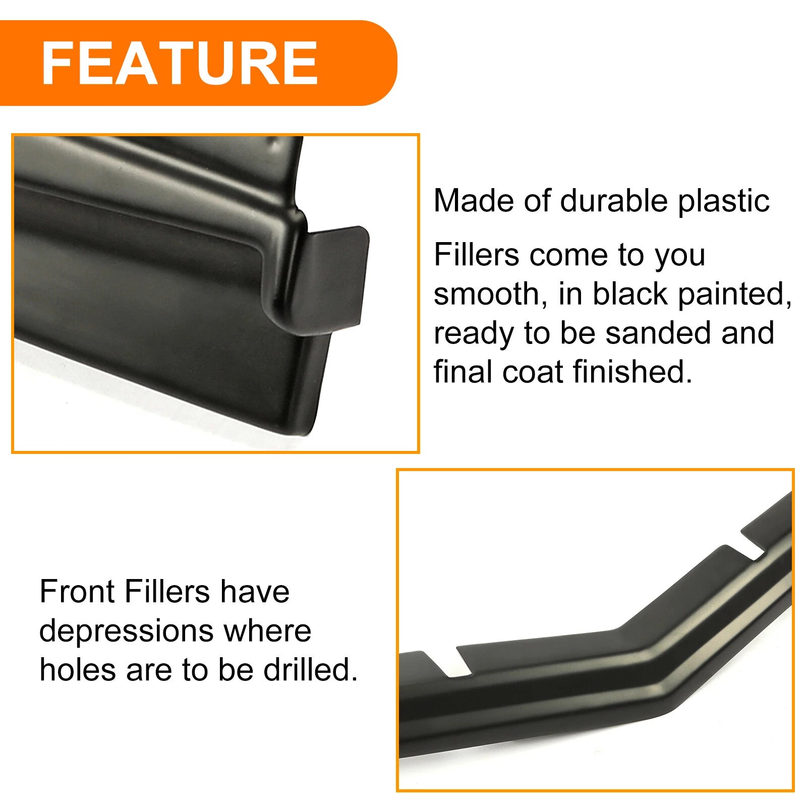 Set of 2 Front Bumper Fillers for Buick Riviera (1979–1985) RH LH