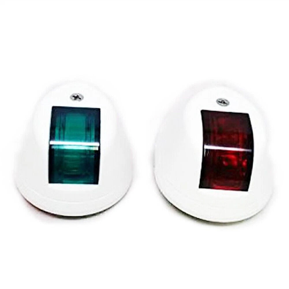 Pair of Green & Red Navigation Side Lights for Boat (Nylon Housing)