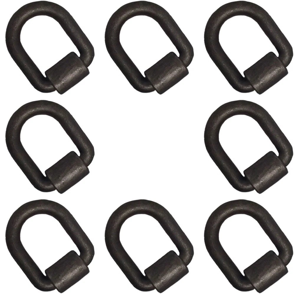 Set of 8 Forged 1" Weld On D Ring for Trailer Towing