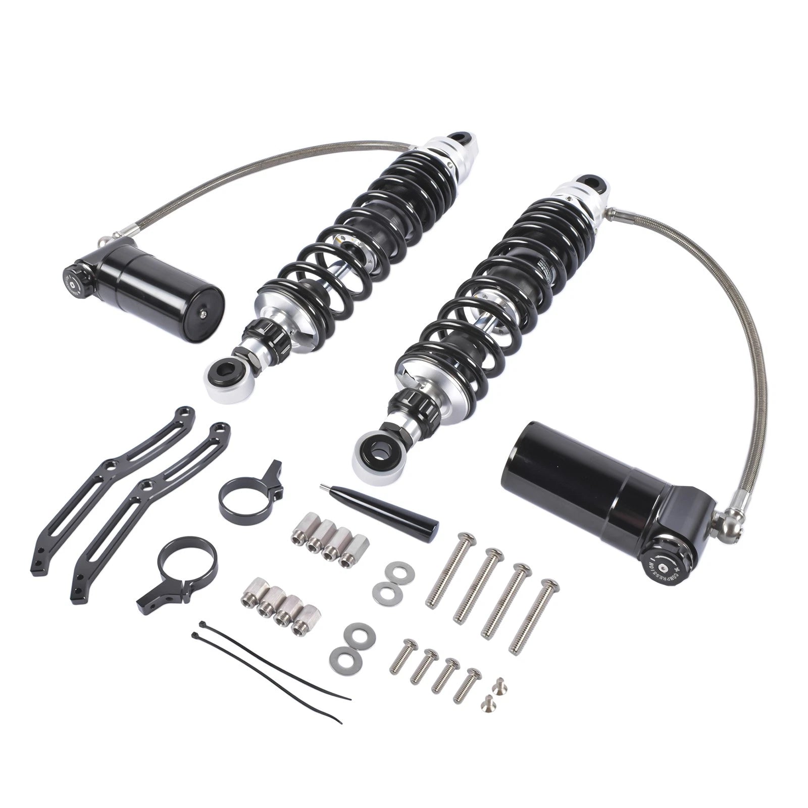 Adjustable Remote Reservoir Rear Shock Absorbers for Harley Electra Glide (2014-2024)