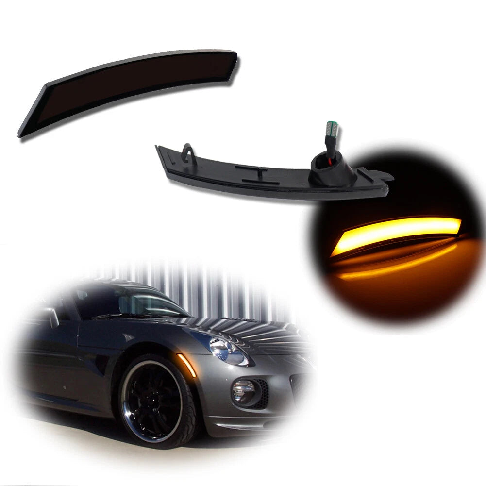 Smoked Amber LED Front Side Marker Light for Pontiac Solstice, Saturn Sky
