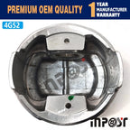 Set of 4 STD Pistons with Rings for Mitsubishi 4G52