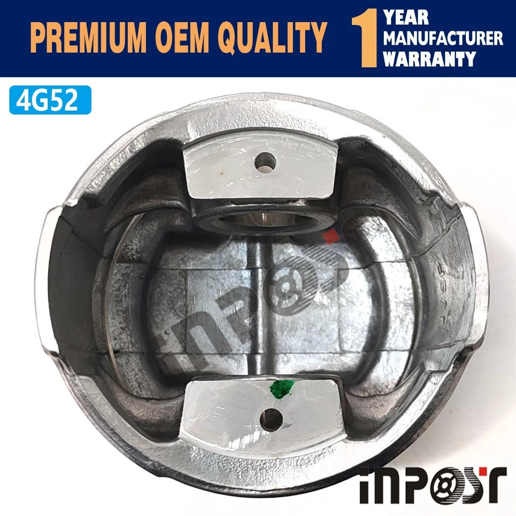 Set of 4 STD Pistons with Rings for Mitsubishi 4G52