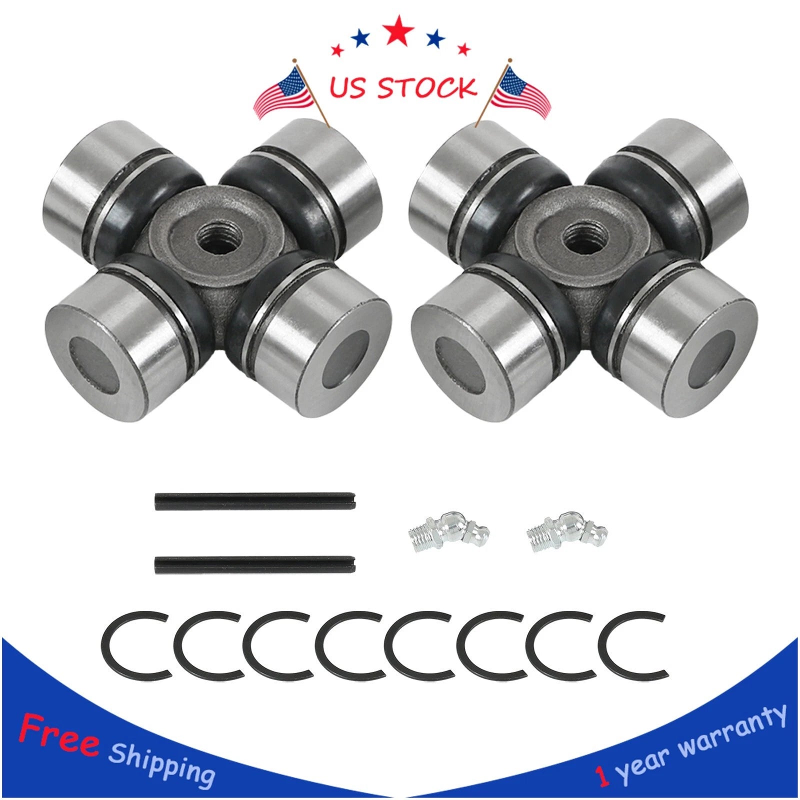 2X Front Prop Shaft U-Joint for Polaris Ranger (2006–2021)