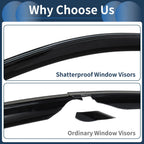 Set of 4 Window Deflectors for Subaru Outback (2010) - Black Vent Visors