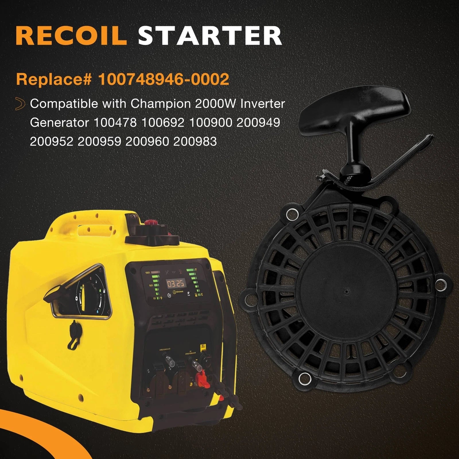 Recoil Pull Starter for Champion 2000W (2010-2020)