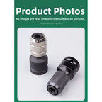 Carbon Steel Socket Adapter for Impact Wrench 1/2 to 1/4 Hex Conversion