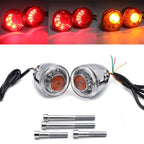 Clear Rear LED Run Brake Turn Signal Indicator for Harley FXD FXDB FXDC (2002–2017)