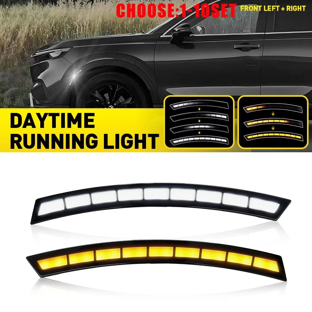 2X Side LED Daytime Running Lights Smoked Housing for Honda CR-V (2023–2024)