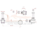 Set of 4 Front Lower Control Arms Sway Bar Links for Toyota 4Runner (2003-2009)