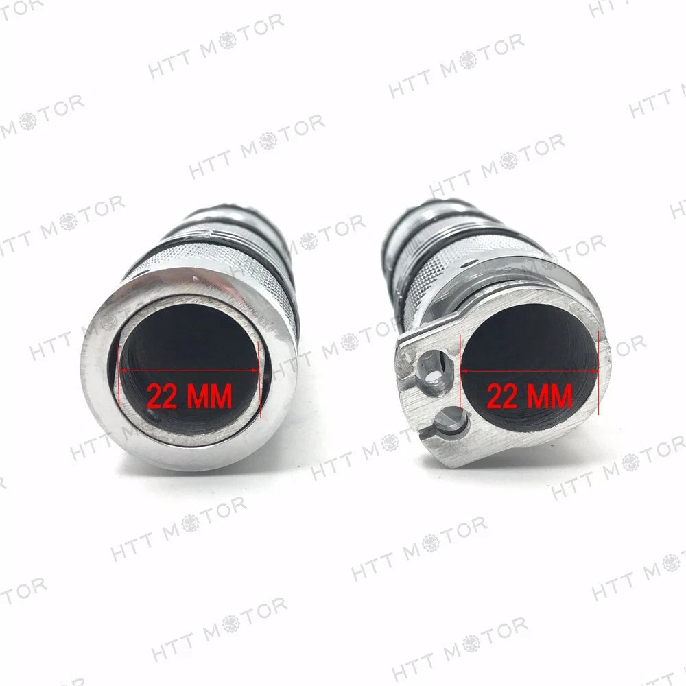 Pair Chrome Aluminum Alloy Handlebar Hand Grips for Harley