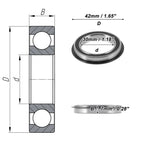 Deep Groove Ball Bearings 30x42x7mm for Various Models (6806NR2RS)