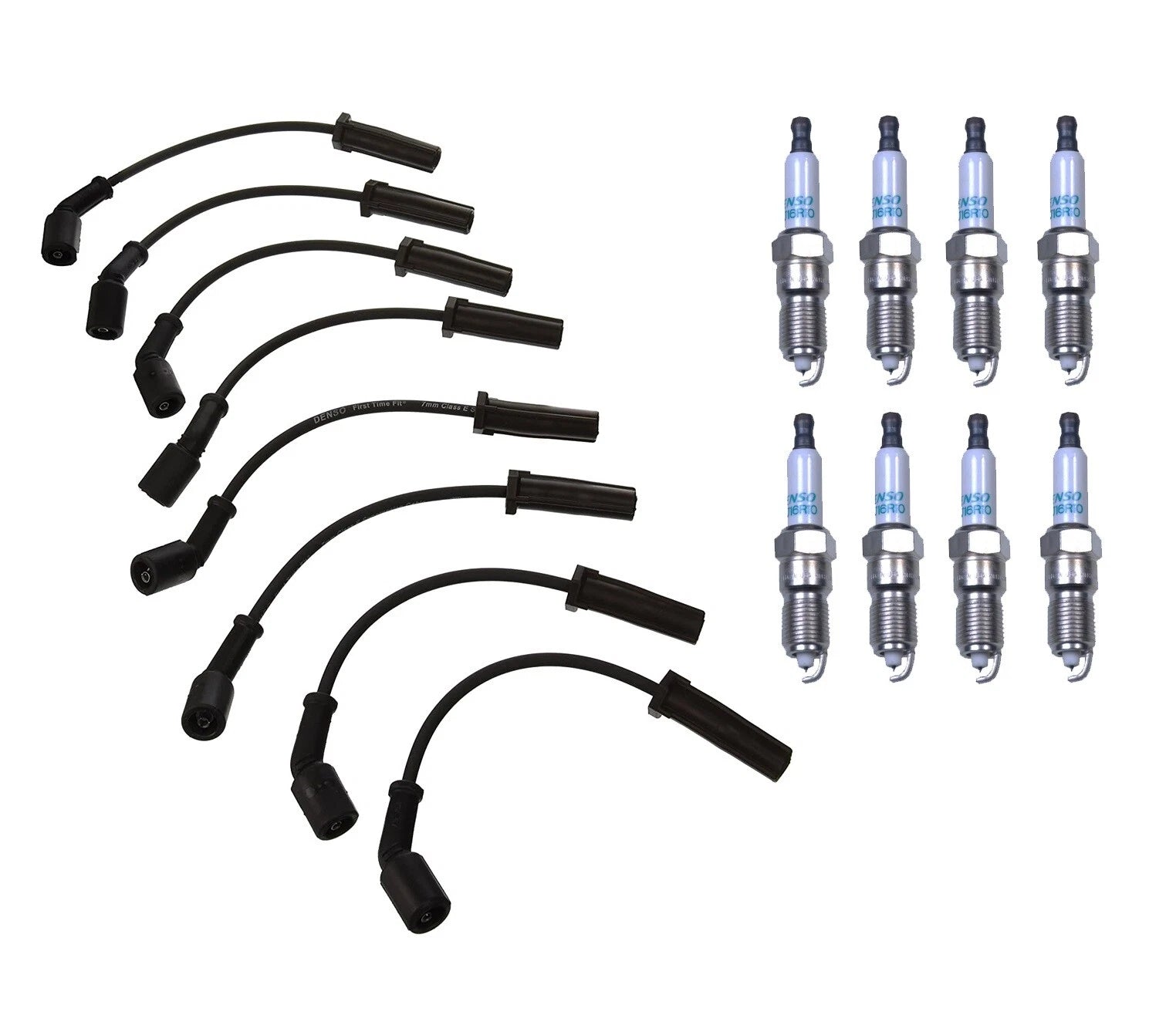 Denso 7mm Wire Set for GM V8 4.8 5.3 6.0 7.4 (2000–2023) - Iridium Spark Plug Kit