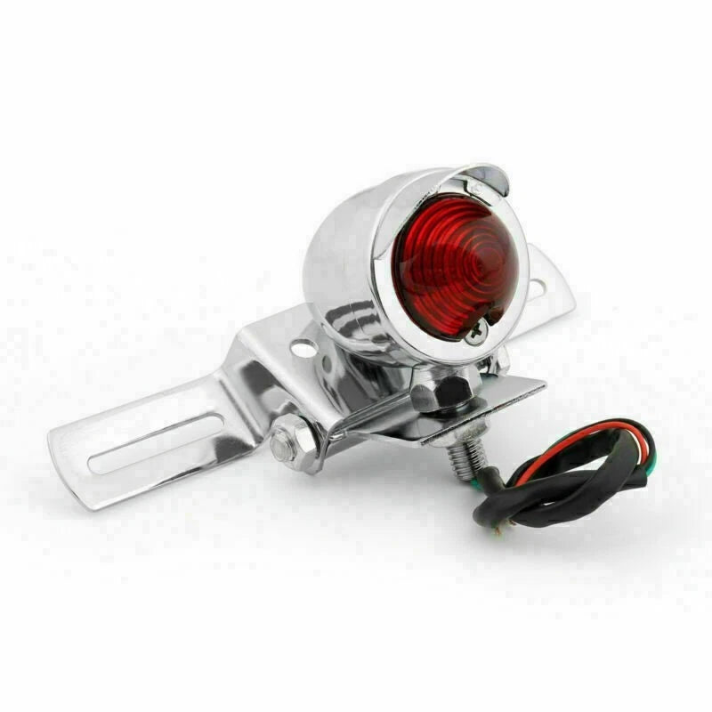 Red Brake Tail Light Turn Signal License Plate Holder for Cafe Racer (CHR AV)
