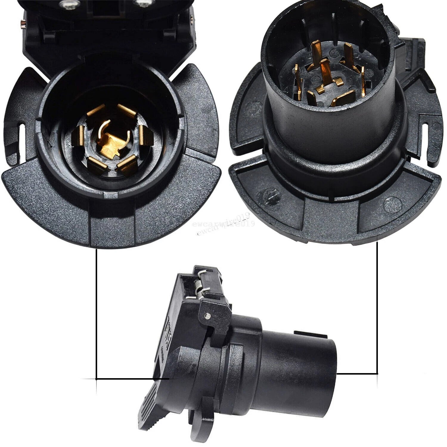 7 Way RV Trailer Connector Twist Lock for Chevy Silverado 1500 2500 (1999–2012)