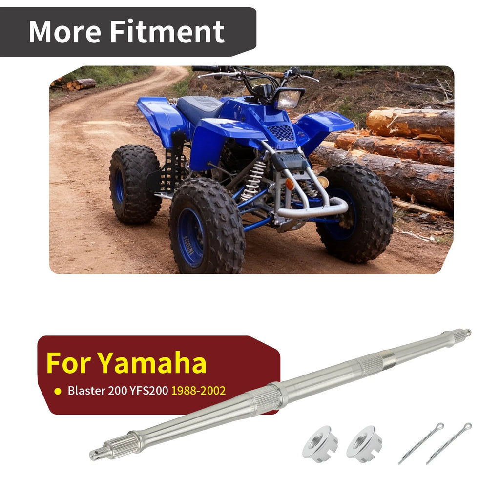 Rear Axle Shaft for Yamaha Blaster YFS200 (1988–2002) W/ Nut