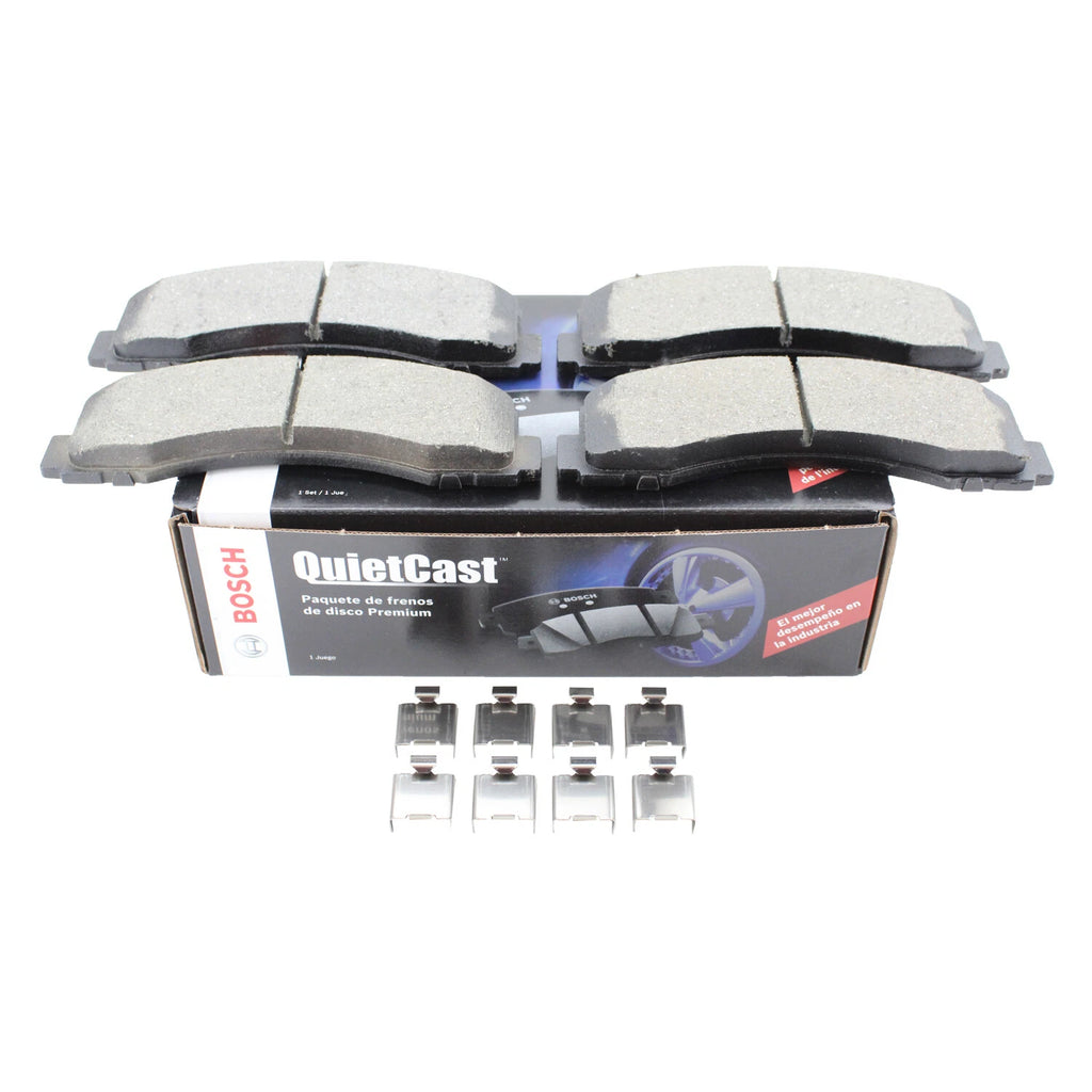 Set of 4 Bosch QuietCast Front Disc Brake Pads for Ford Lincoln
