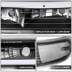 C-Shape LED DRL Headlights + Bumper Lamp for Silverado Suburban Tahoe (1999–2006)