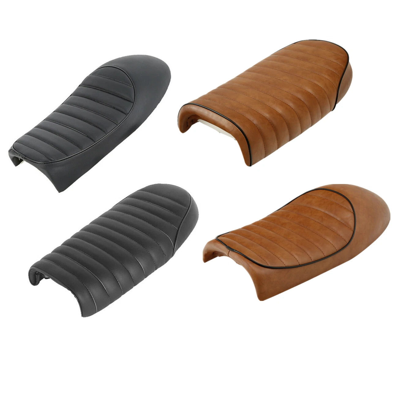 Cafe Racer Flat Brat & Hump Saddle Seat for Honda Suzuki Yamaha