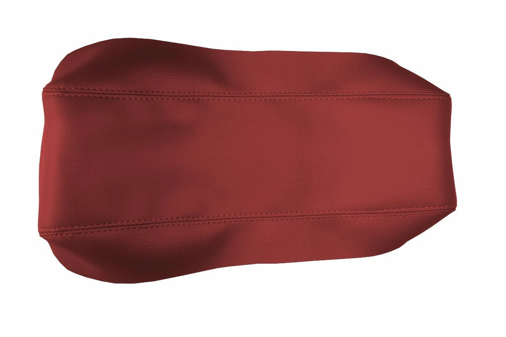Leather Console Lid Armrest Cover for Jaguar XK XK8 XKR (1997–2006) Red