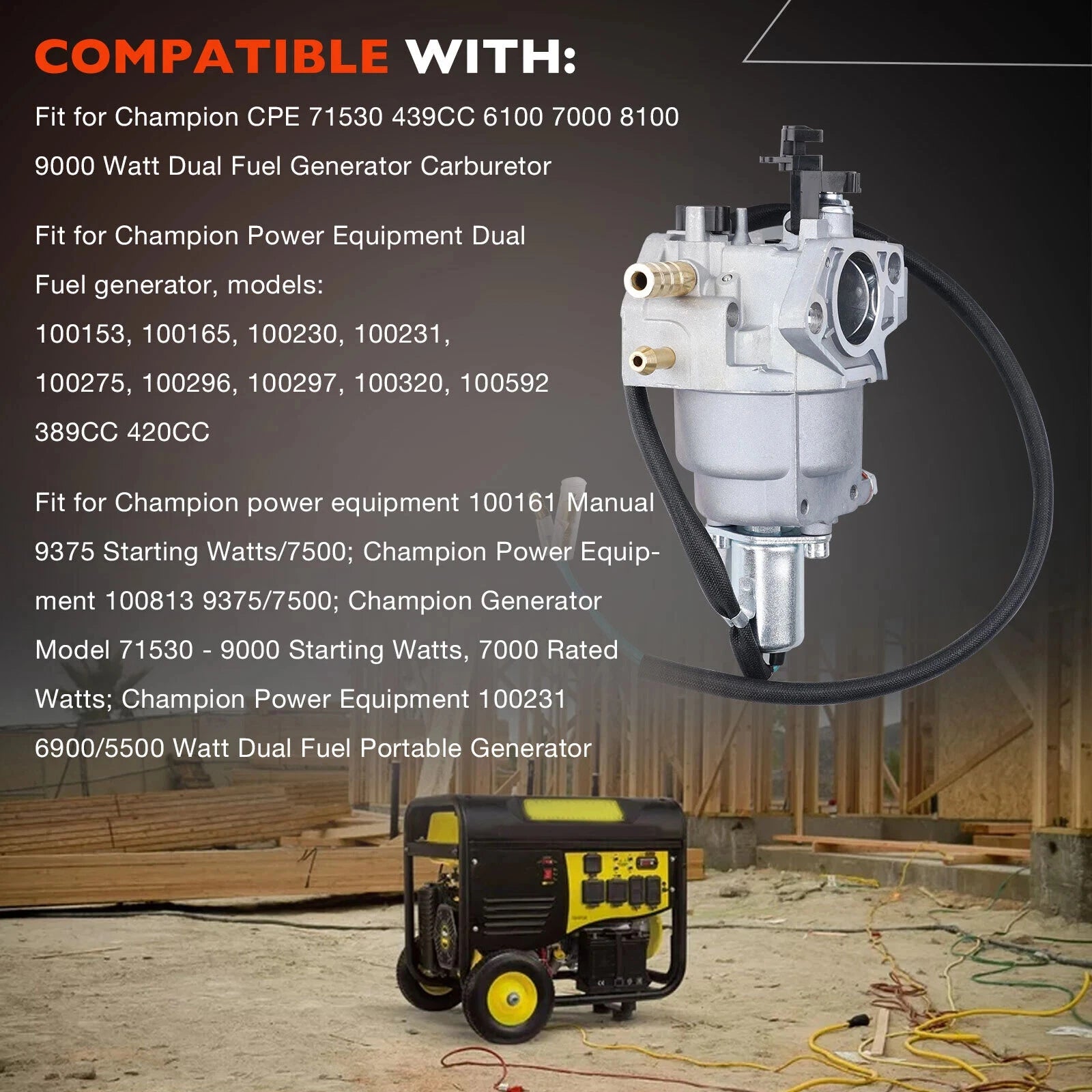 Carburetor for Champion Huayi Dual Fuel Generators (P28-H-4)