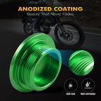 Aluminum Engine Cover Caps for Kawasaki KLR650 (1987–2024) - Green