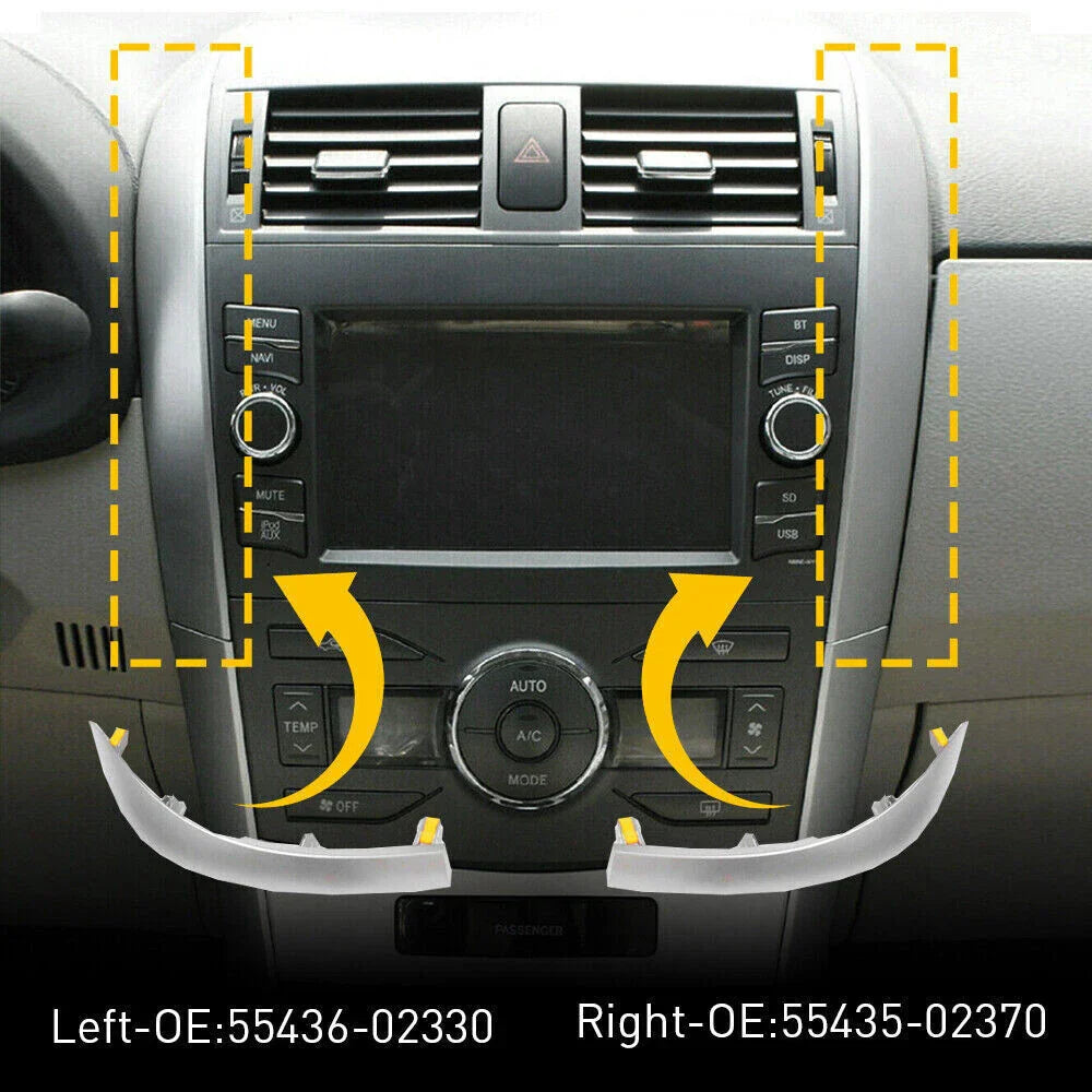 Left & Right Upper Side Dashboard Trim for Toyota Corolla (2009-2013)