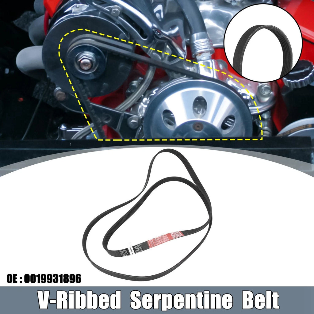 Rubber V-Ribbed Serpentine Belt 6PK2401 0019931896 for Mercedes-Benz C230 (2006–2007)