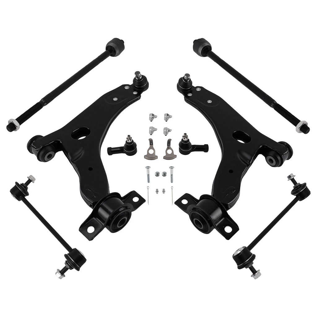 8pcs Front Lower Control Arms Tie Rods for Ford Focus (2006–2011)