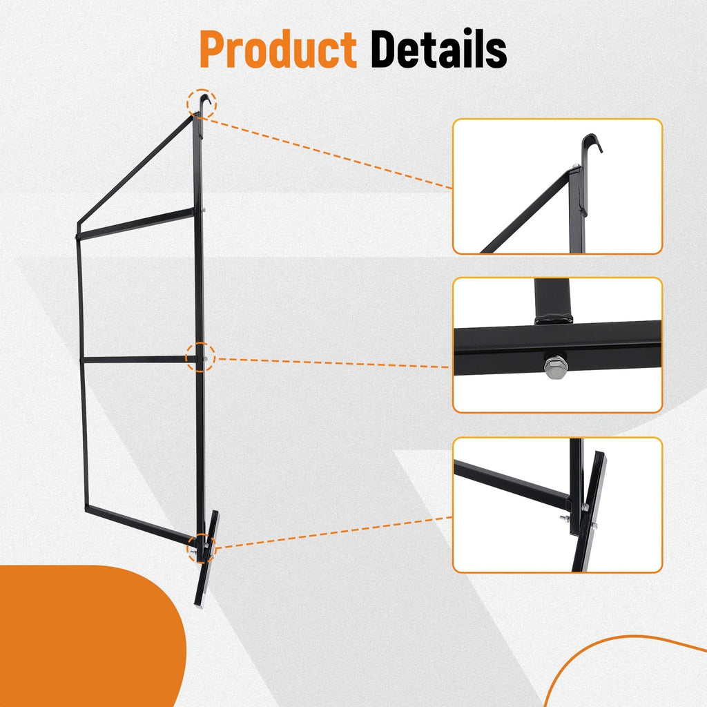Set of 2 Universal Storage Shelving Brackets, Powder Coated 19.6'' x 59.3''