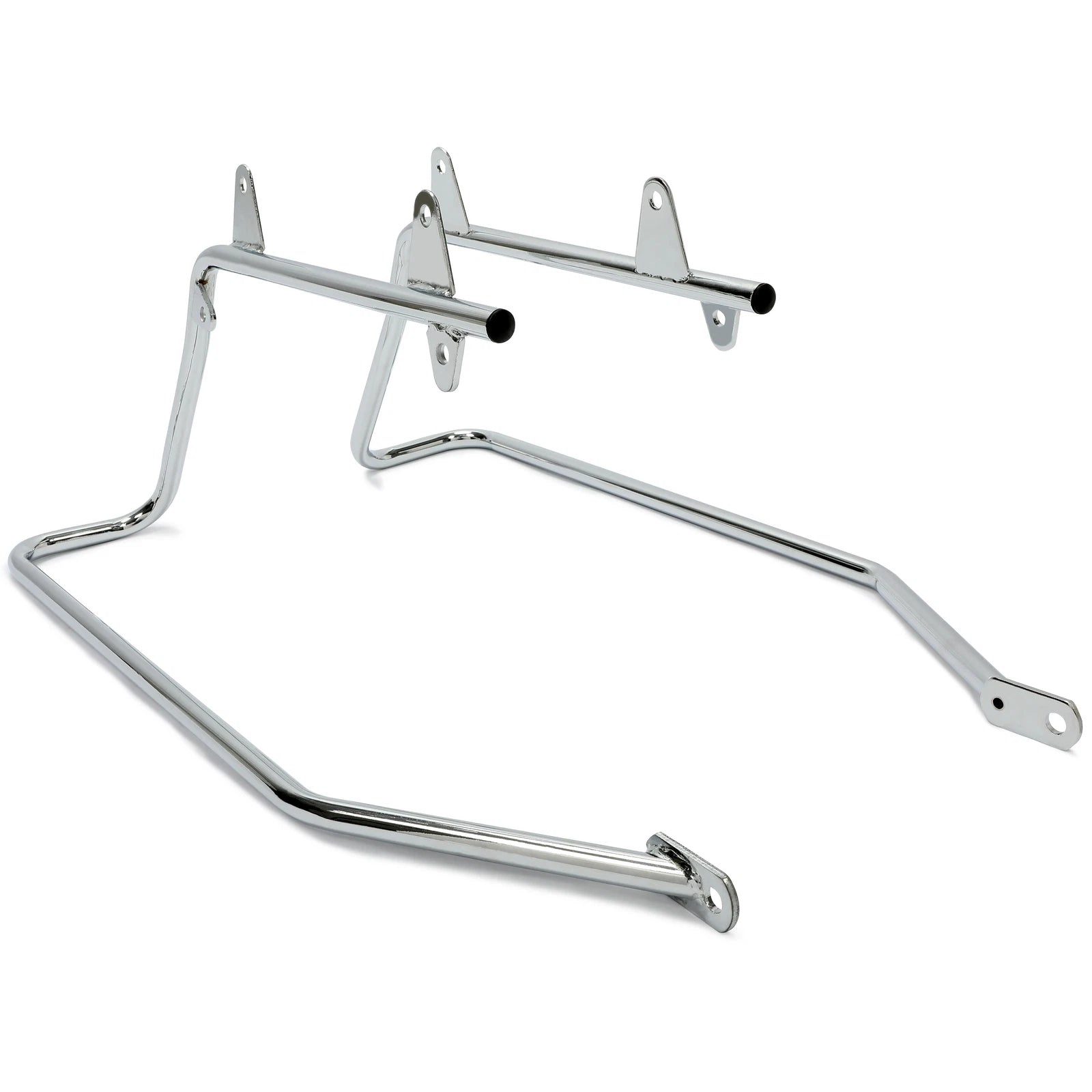 Chrome Saddle Bag Conversion Brackets Kit for Harley Softail (1984–2017)