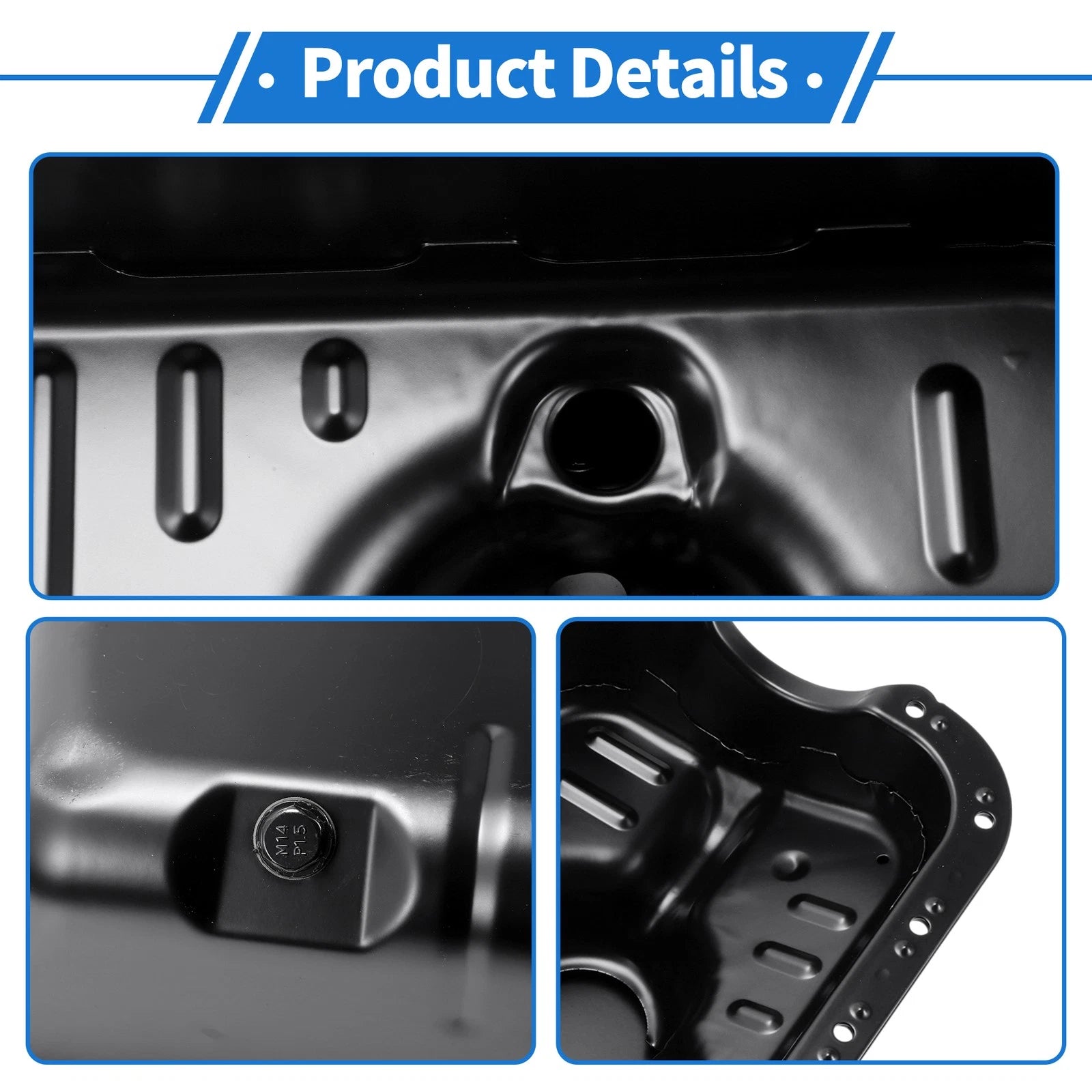 1 Pc Engine Oil Pan No.11200PLC000 for Honda Civic (2001–2005) Iron Black