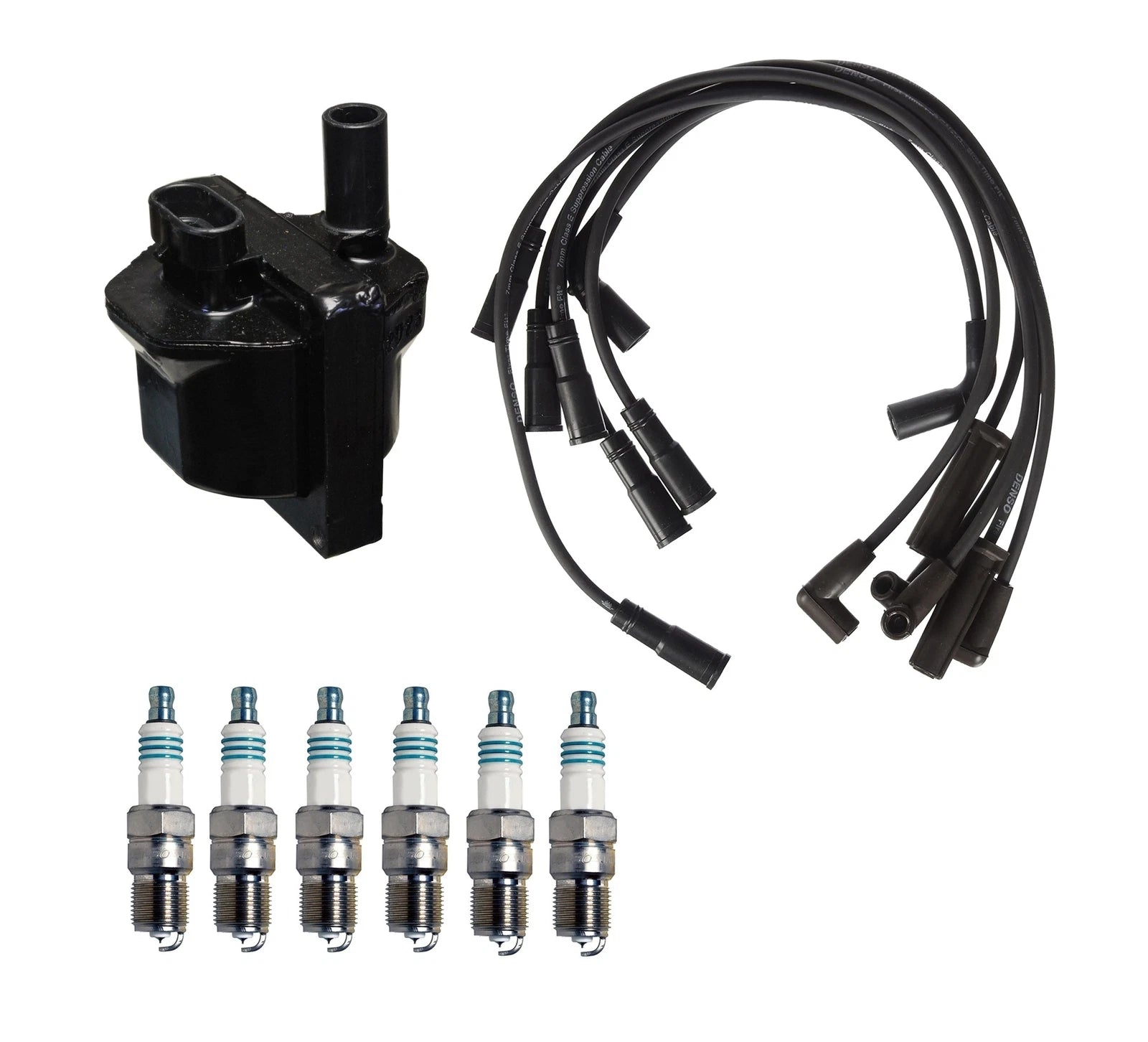 Denso Ignition Coil & Wire Set for Chevy GMC V6 (Iridium Power)
