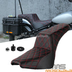 Driver & Passenger Gel Pad Seat for Harley Deluxe FLDE, Slim FLSL, Street Bob FXBB (2018-2023)