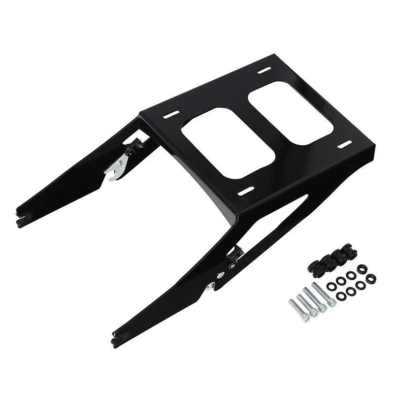 Chrome/Black Two Up Mount Rack for Harley Softail Sport Glide (2018–2022)
