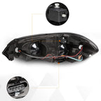 Headlight with LED DRL for Chevy Impala (2006–2016) Black Housing Amber Corner
