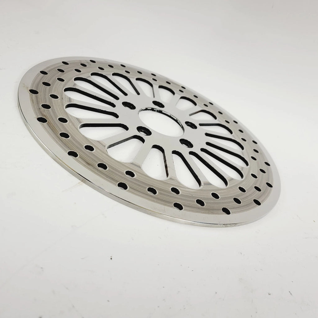 DNA Polished Super Spoke Single Rear Disc Rotor for Harley Softail XL (2000–2015)