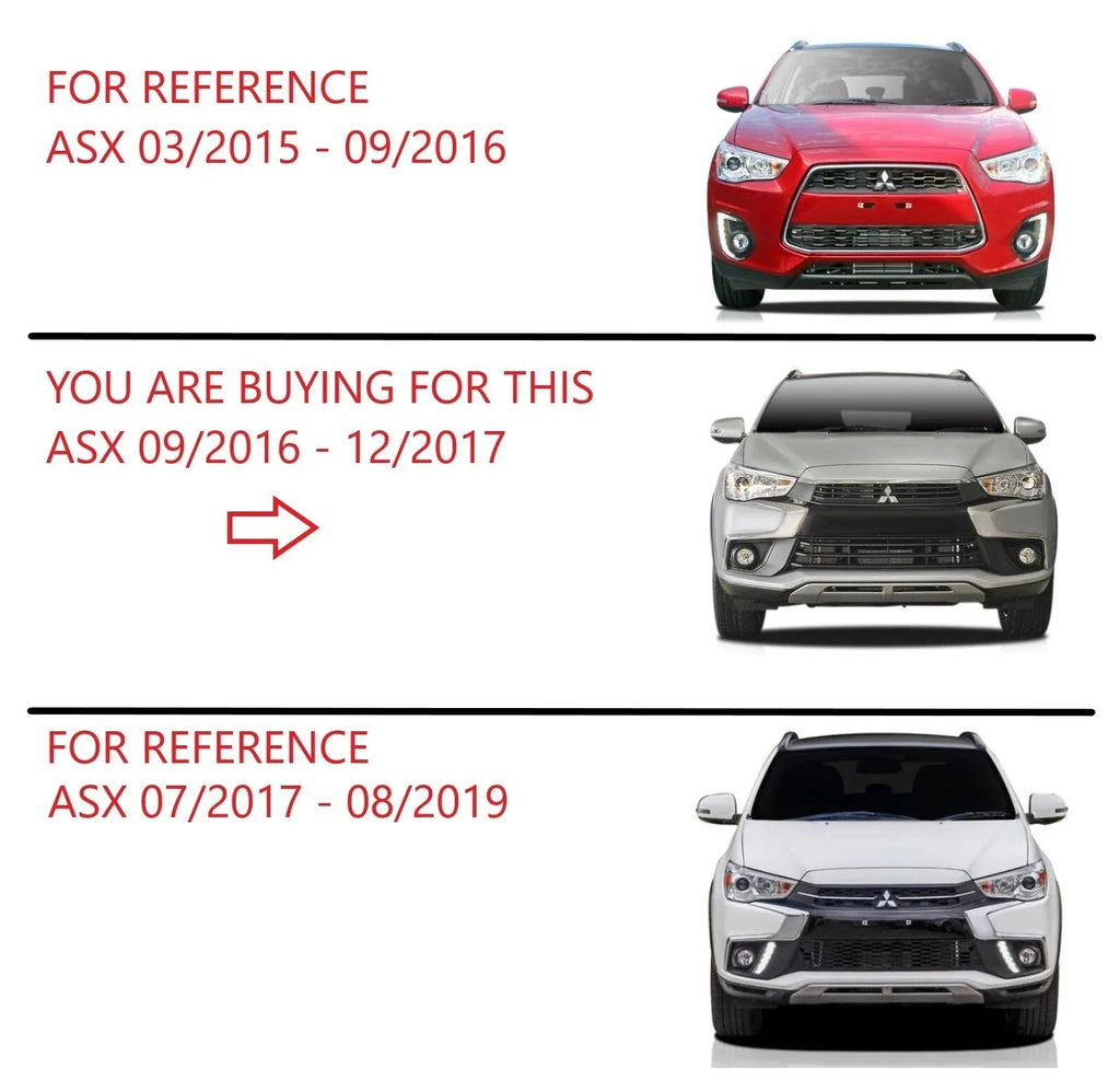 Front Bar Grille With Fog Light Mount Left Side for Mitsubishi ASX (2010–2017)