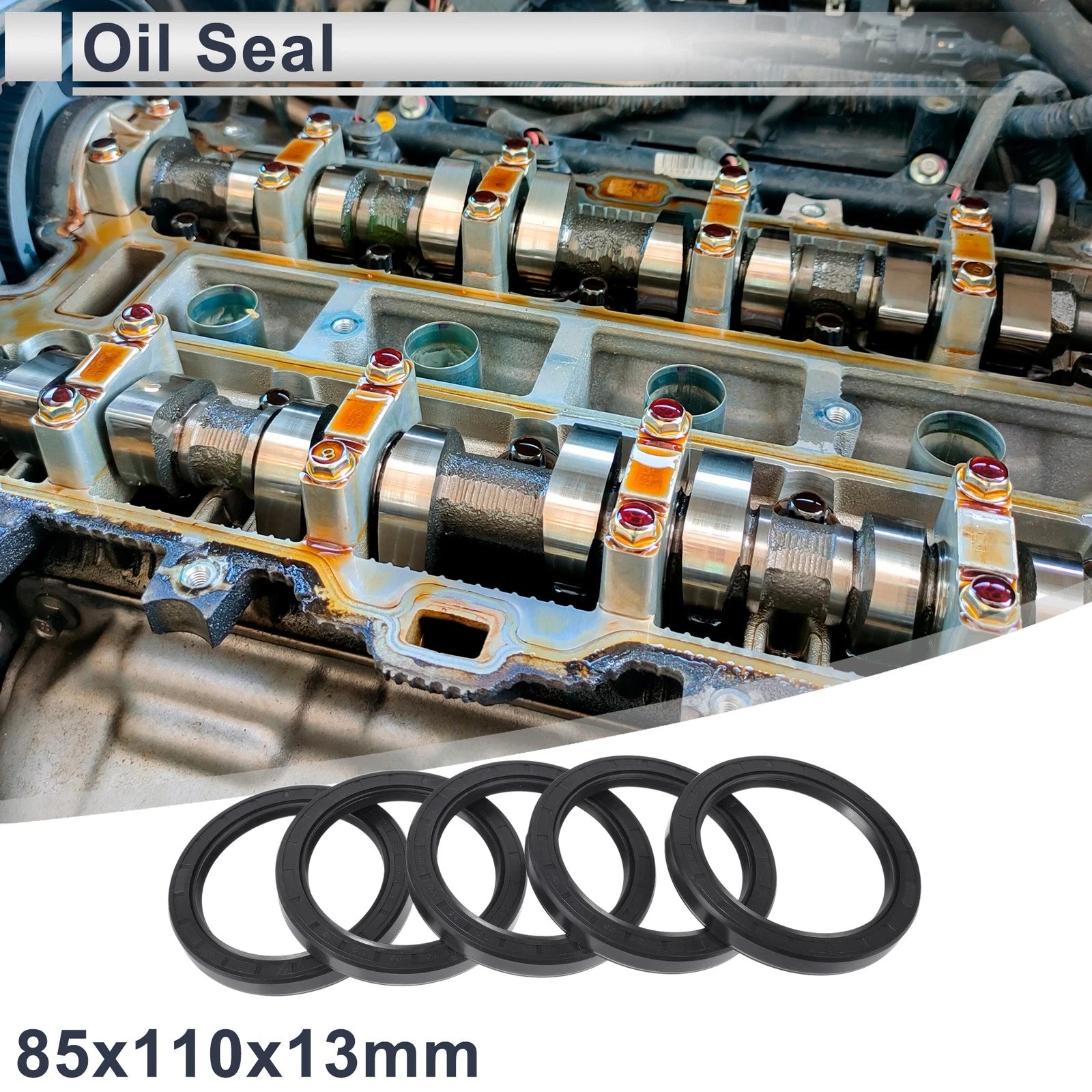Set of 5 Oil Seal Rotary Shaft Seal NBR Rubber 85x110x13mm
