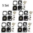 Set of 5 Carburetor Gasket Kits for Zama RB-115 C1U-W18 C1U-W18A C1U-W24
