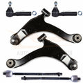 Set of 6 Front Lower Control Arms & Tie Rod Links for Chrysler PT Cruiser (2001–2010)