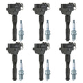 Set of 6 Ignition Coils & NGK V-Power Spark Plugs for Audi A4 A6, BMW 320i 530i, Volvo S80