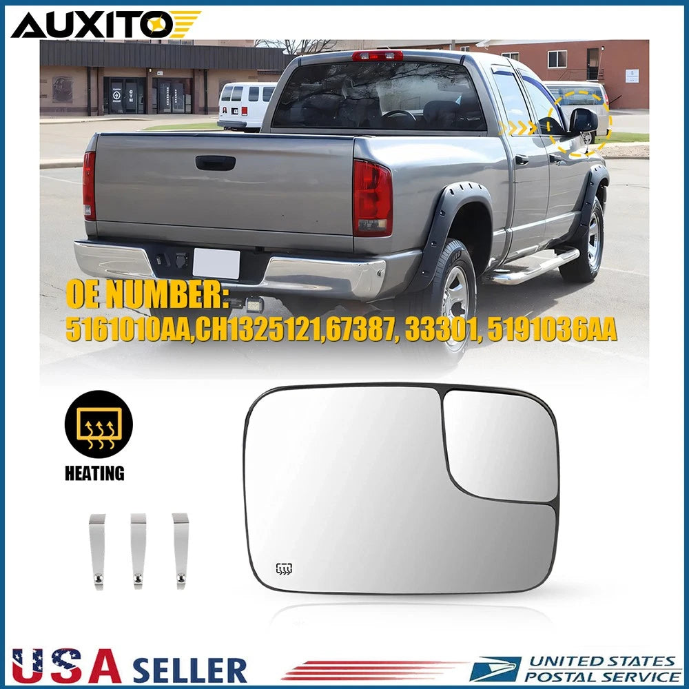 Heated Towing Mirror Glass for Dodge RAM 1500 2500 3500 (2005–2009)