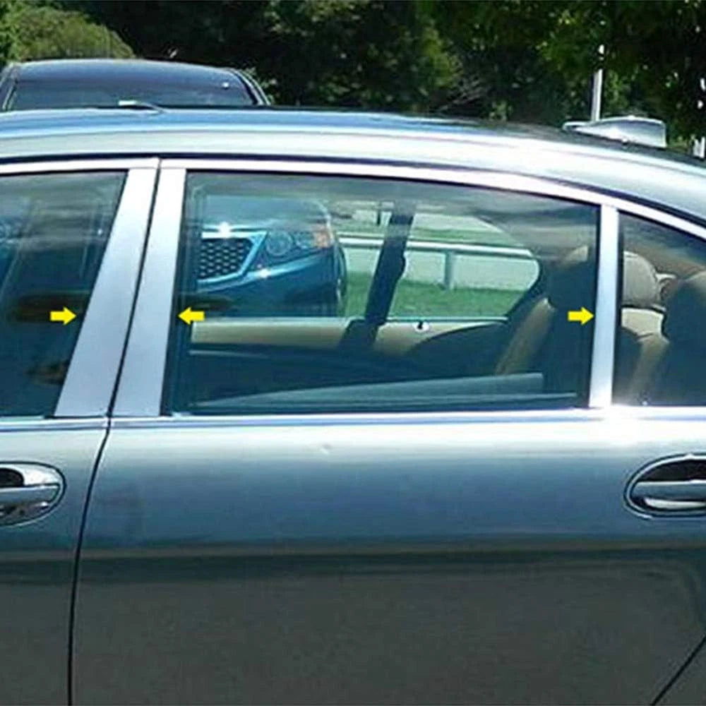 Luxury FX Chrome Pillar Post Trim 6pc for BMW 7 Series (2002–2008)