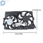 Dual Radiator Fan Shroud Assembly for Ford Taurus Lincoln MKS (2010-2012)
