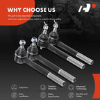 Set of 4 Inner & Outer Tie Rod Ends for Chevy Blazer (1996-2005)