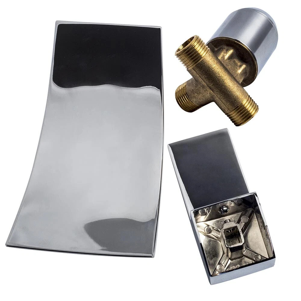 Modern Waterfall Bathroom Sink Faucet for Widespread Wall Mount (2019–2026)